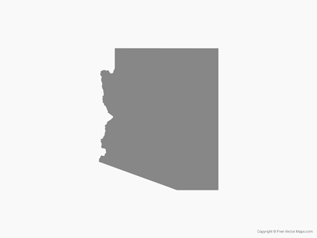 460x345 Vector Map Of Arizona
