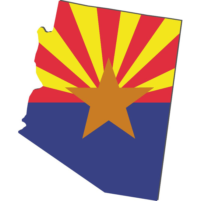 660x660 Vector Map Of Arizona