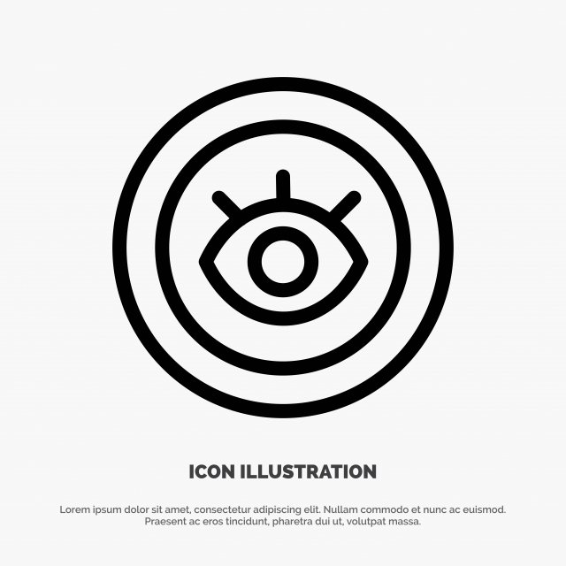 640x640 Eye Service Support Technical Line Icon Vector, Arms, Blue