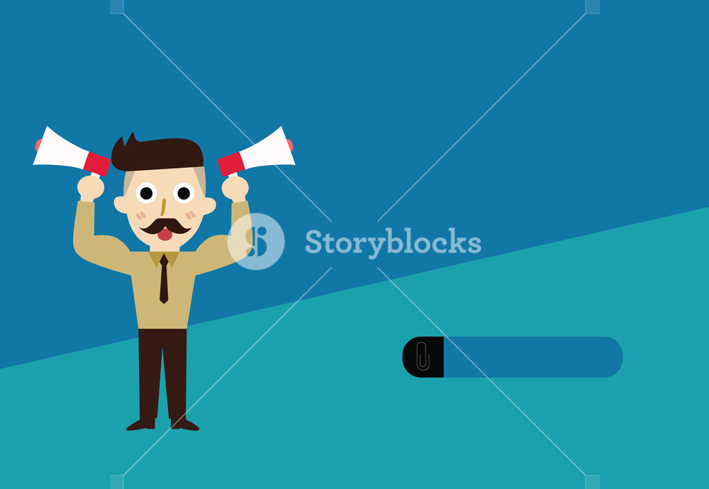 1000x690 Flat Design Business Vector Illustration Concept Empty Template