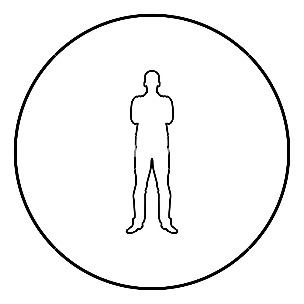 1000x1000 Man With Folded Arms Confidence Concept Business Man Icon Outline