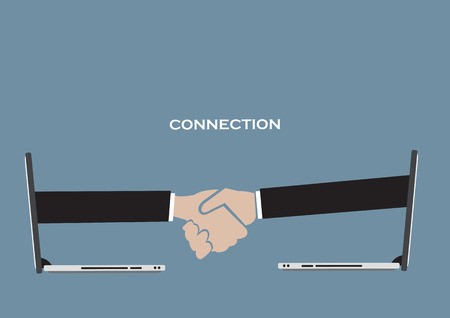 450x318 Vector Illustration Of Arms Coming Out From Wireless Mobile