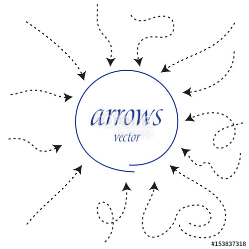 500x500 Infographic Arrows Dynamic Vector Arrow Symbol Isolated Arrows