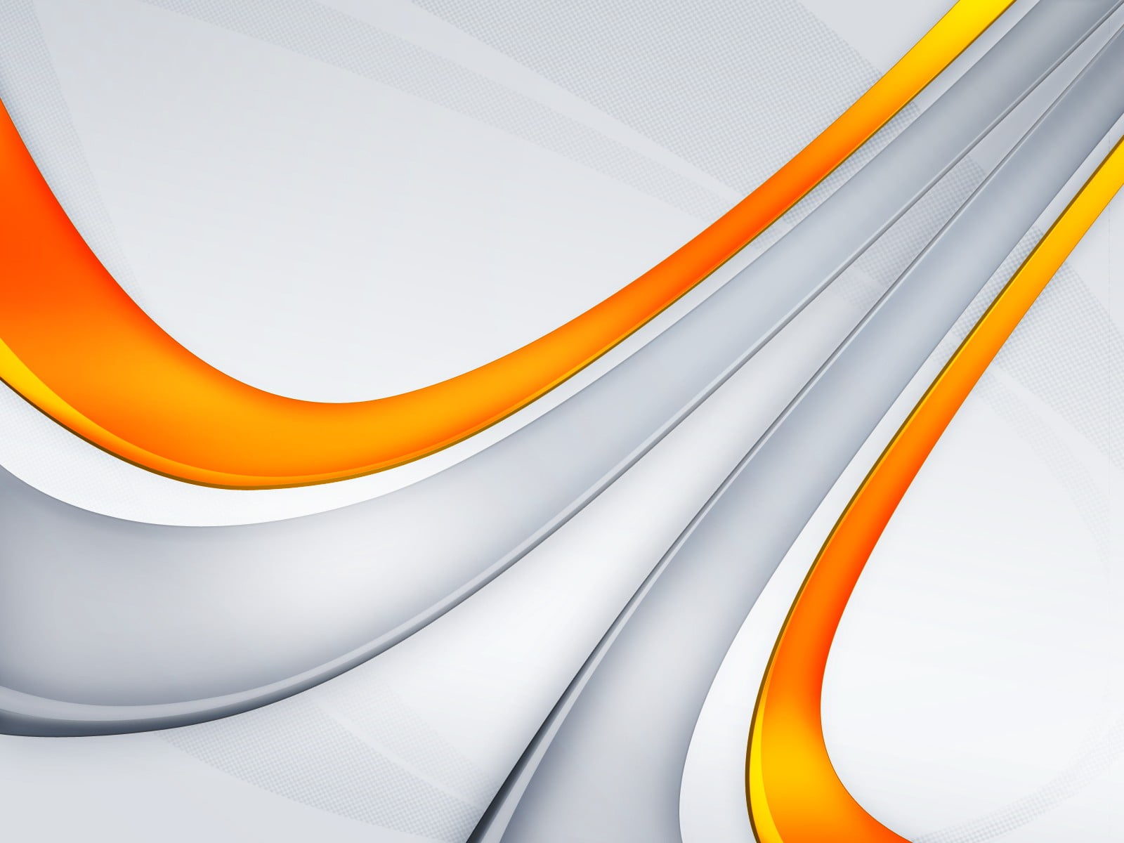 1600x1200 White And Orange Curved Line Wallpaper, Vector Art, Simple