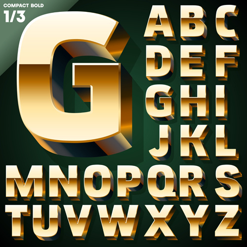 500x500 Gold Alphabet Vector Graphic Free Vector In Adobe Illustrator