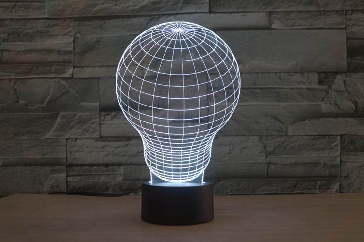 750x500 Light Bulb Led Illusion Night Light Lamp Free Vector Free