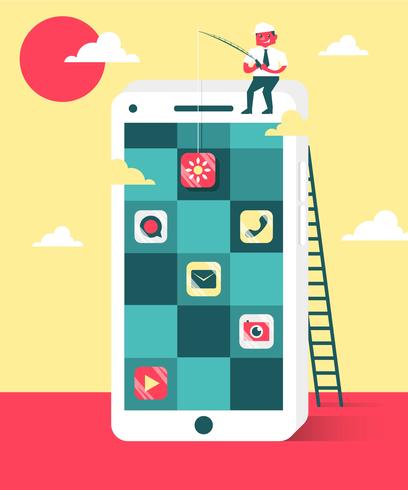 408x490 Software Engineers Smartphone Apps Flat Illustration Vector