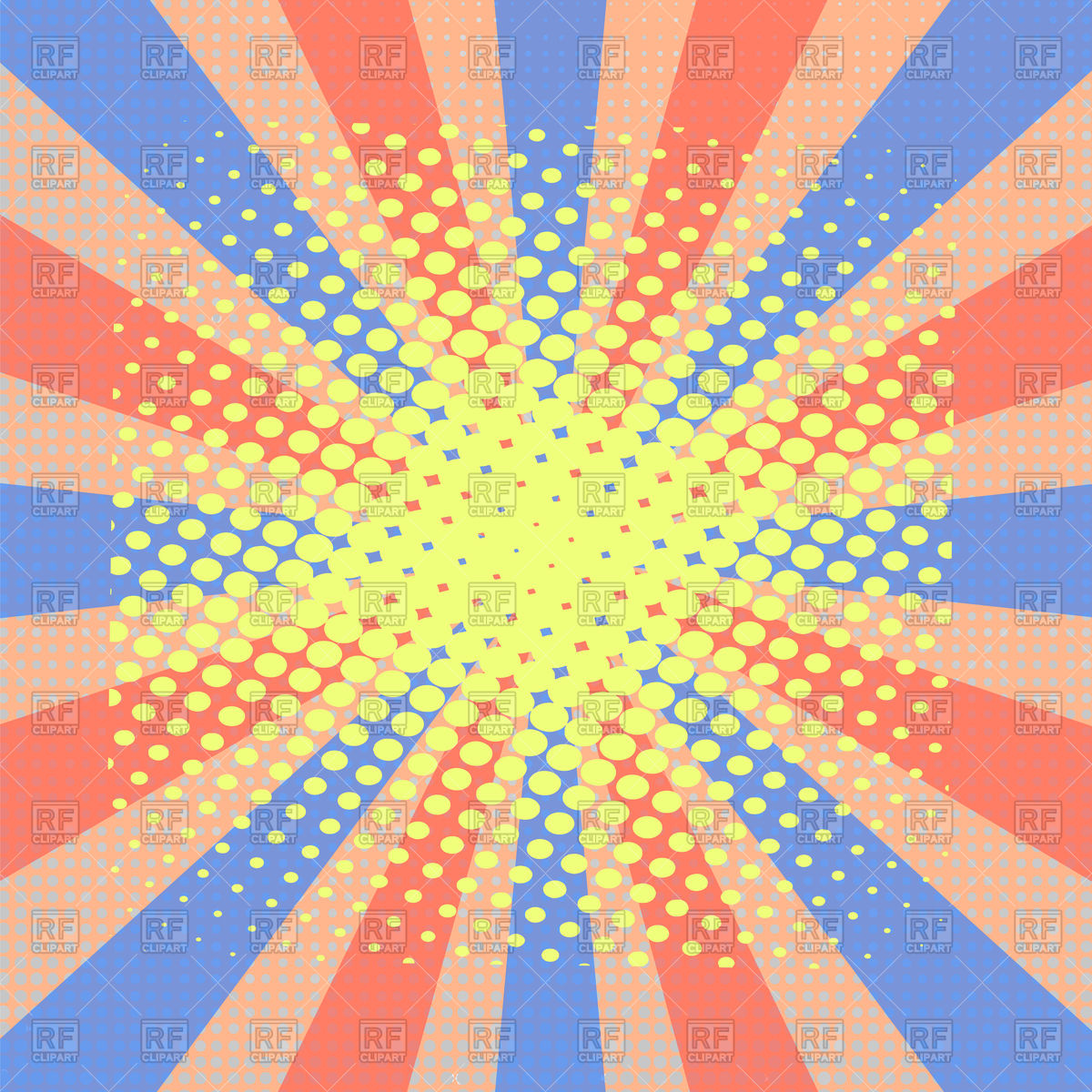 1200x1200 Comics Popart Style Background With Dots Vector Image