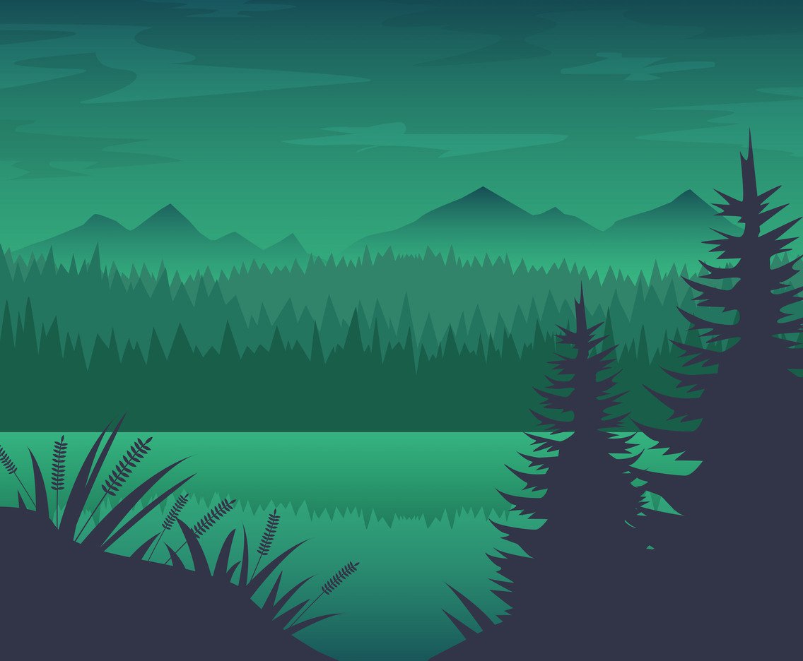 1136x936 Free Forest River Background Vector Vector Art Graphics