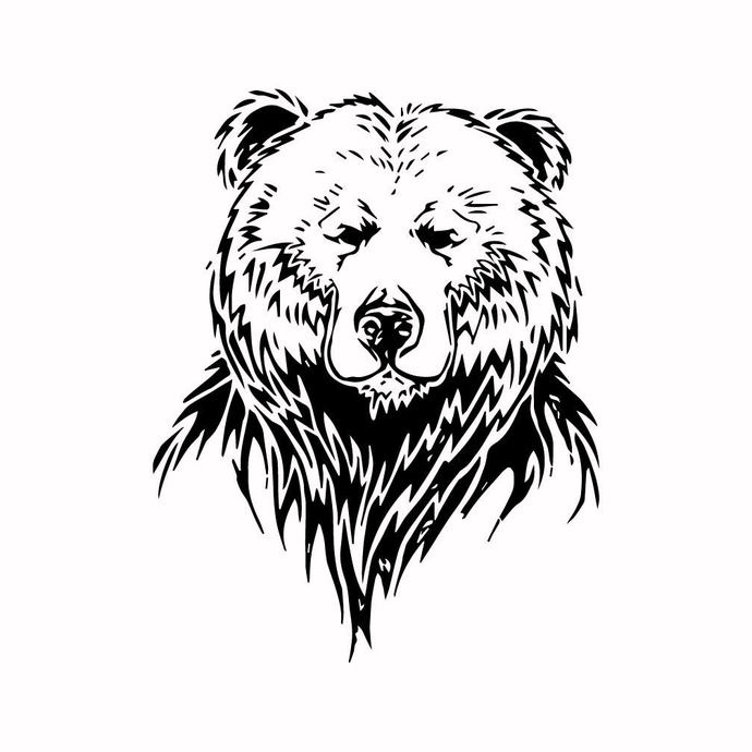 690x690 Grizzly Bear Graphics Design Dxf Png