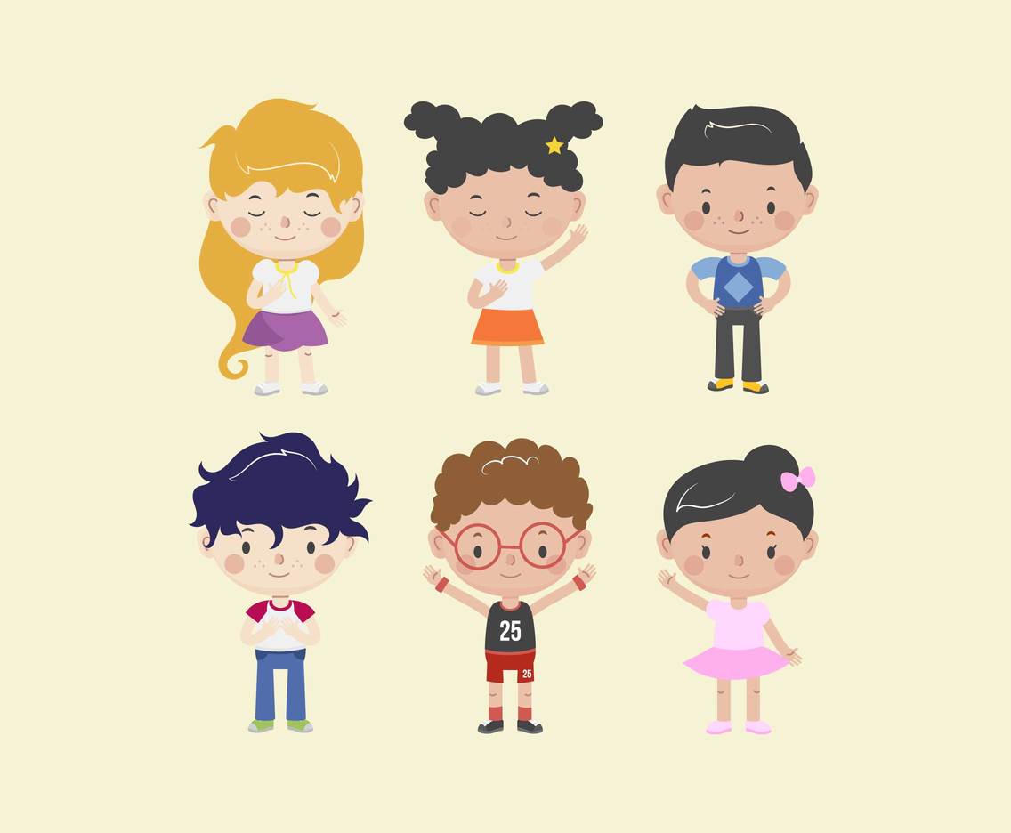 1136x936 Cute Children Characters Vector Vector Art Graphics
