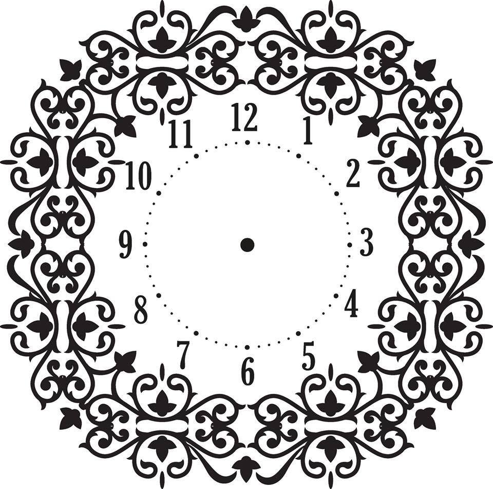 960x951 Floral Wall Clock Vector Art Image Free Download