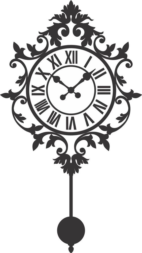 564x1002 Old Clock Graphicvector Inside My Head Clock Drawings