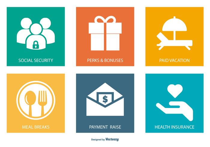 700x490 Employment Benefits Icon Collection