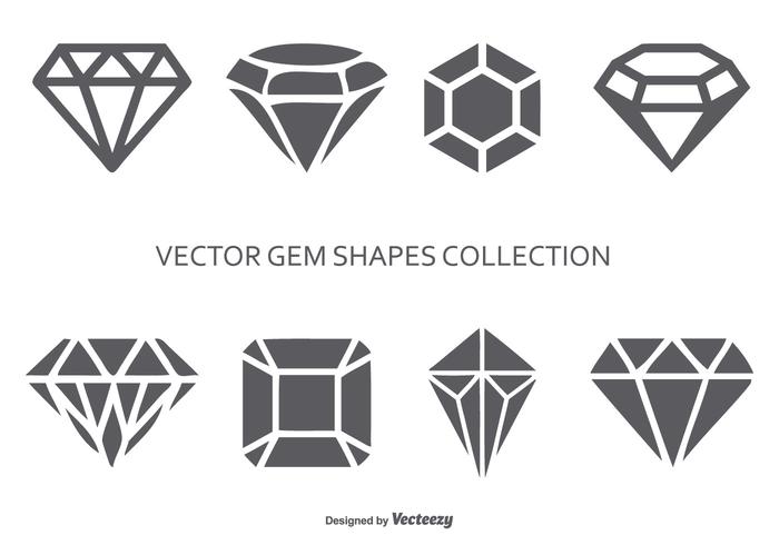 700x490 Vector Gem Shapes Collection