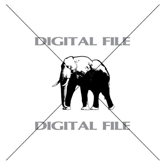 570x570 Elephant Vector Art Vinyl Decal T Shirt