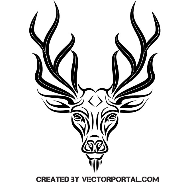 660x660 Deer Tribal Vector Art