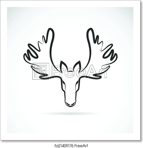 561x581 Free Art Print Of Vector Images Of Moose Deer Head Vector Images