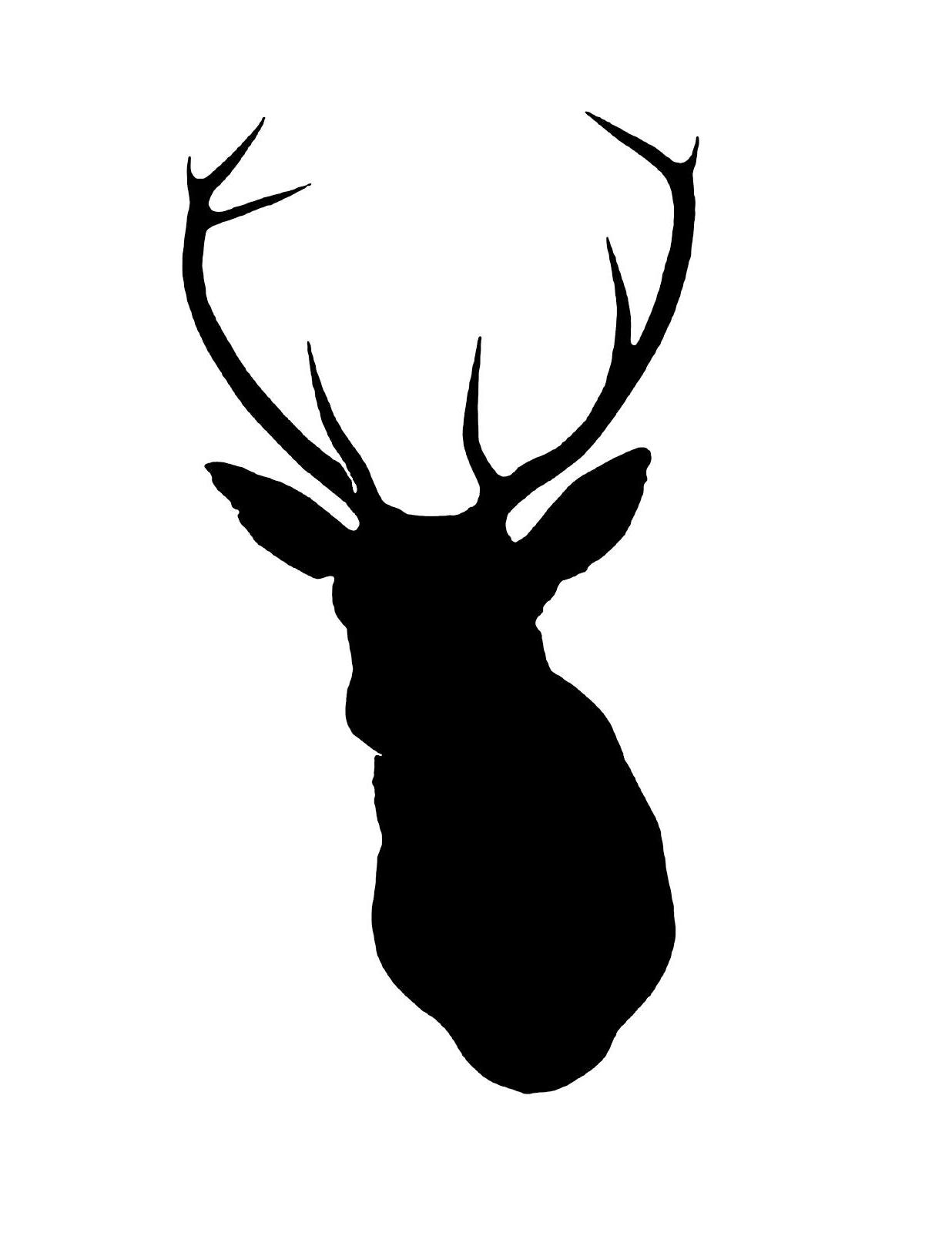 1236x1600 Best Deer Head Silhouette Stencil Vector Free Free Vector