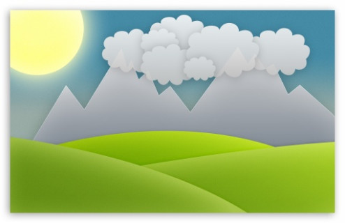 494x320 Landscape Vector Art Hd Desktop Wallpaper For Ultra Hd