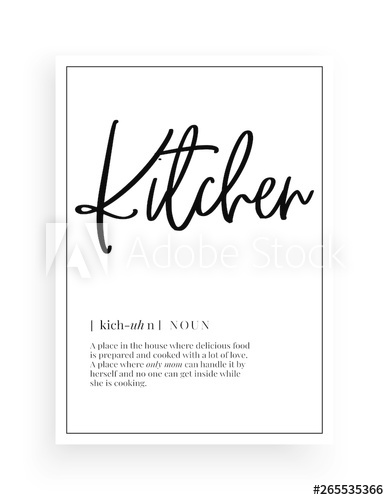389x500 Minimalist Wording Design, Kitchen Definition, Wall Decor, Wall
