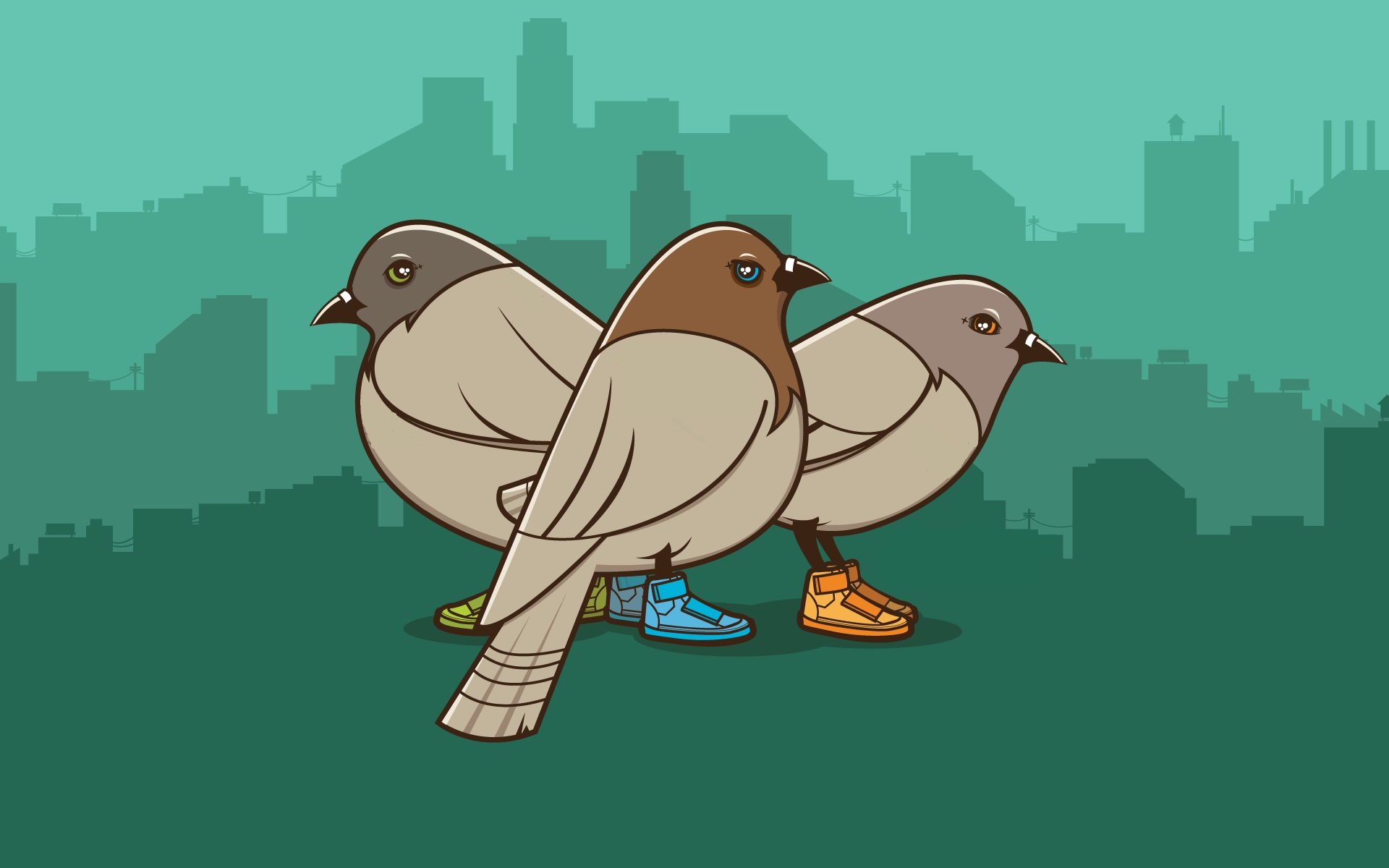 1920x1200 Birds Sneakers Jthree Concepts Vector Art Jared Nickerson High