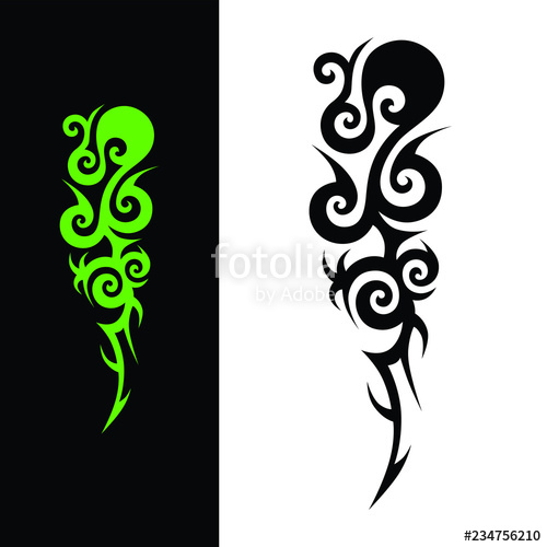 500x500 Tribal Tattoo Vector Art Design, Pattern Abstract Blue Element