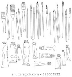 252x271 Painting Tools Hand Drawn Stock Vectors, Images Vector Art
