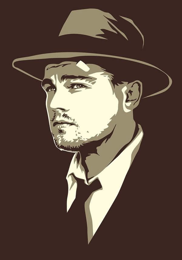 600x859 Leonardo Dicaprio Magnificent Vector Portrait Examples