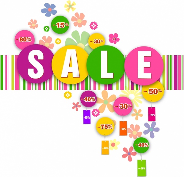 600x579 Retro Sale Floral Free Vector Free Download Vector