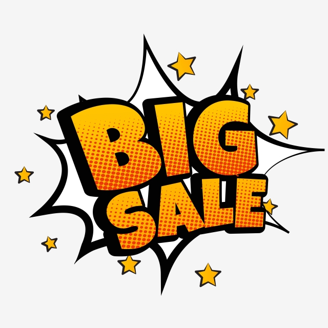 640x640 Big Sale Comic Speech Bubble Design Vector, Art, Background