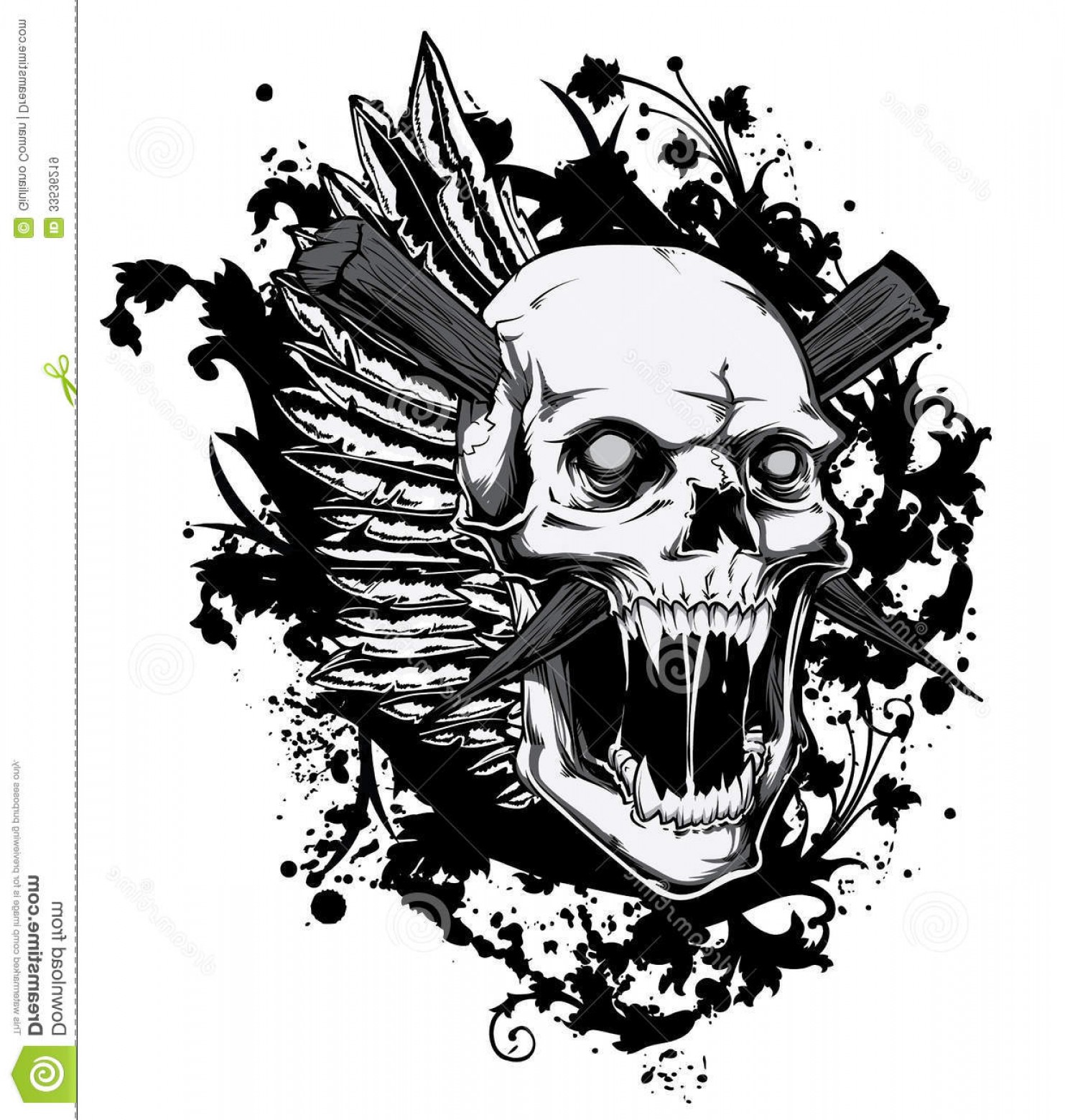 Royalty Free Stock Images Screaming Skull Wings Vector Format 1483x1560 Royalty Free Stock Images Screaming Skull Wings Vector Format