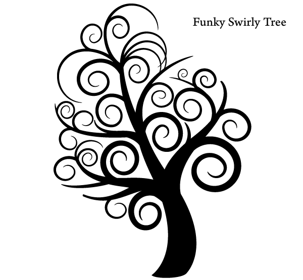 600x555 All Free Download Vector Images Free Vector Funky Tree