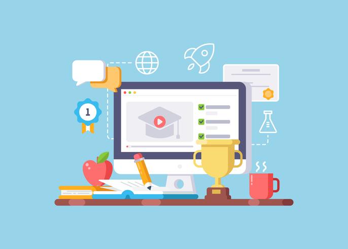Online Education And E Learning Illustration 686x490 Online Education And E Learning Illustration