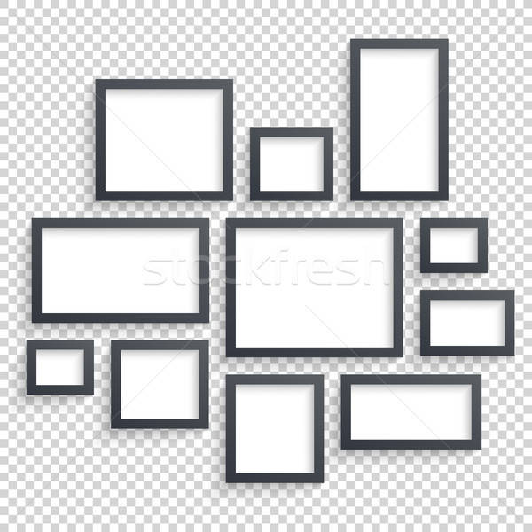 Picture Frames Vector Photo Art Gallery Dark Blank Frames 600x600 Picture Frames Vector Photo Art Gallery Dark Blank Frames