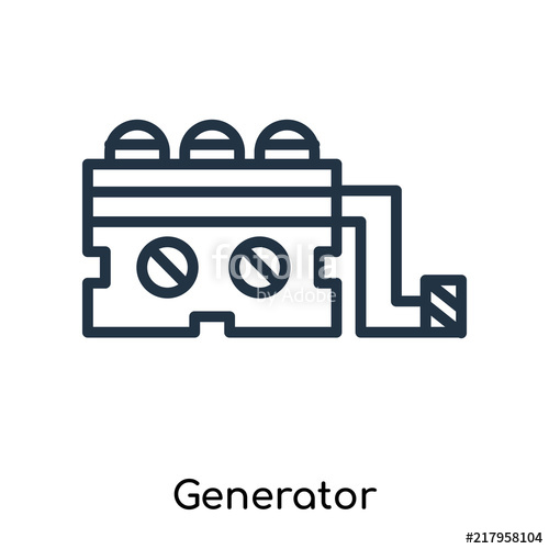 500x500 Generator Icon Vector Isolated On White Background, Generator Sign