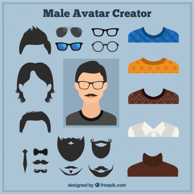 626x626 Male Avatar Creator Vector Free Download