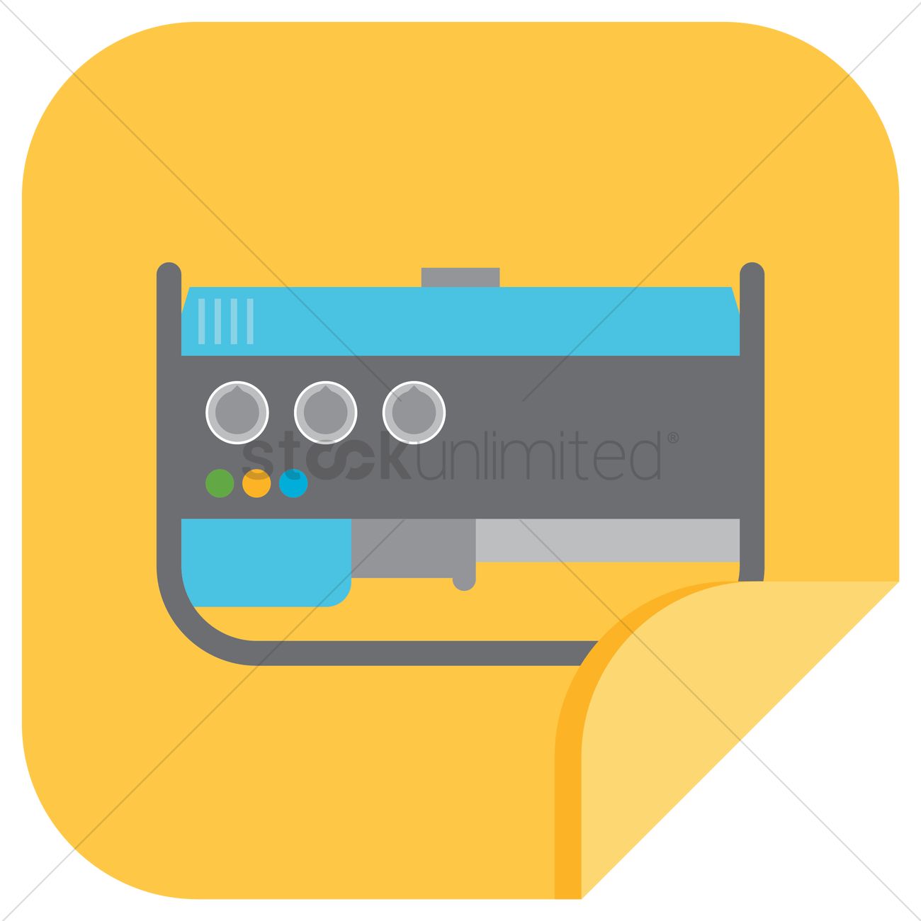 1300x1300 Power Generator Vector Image