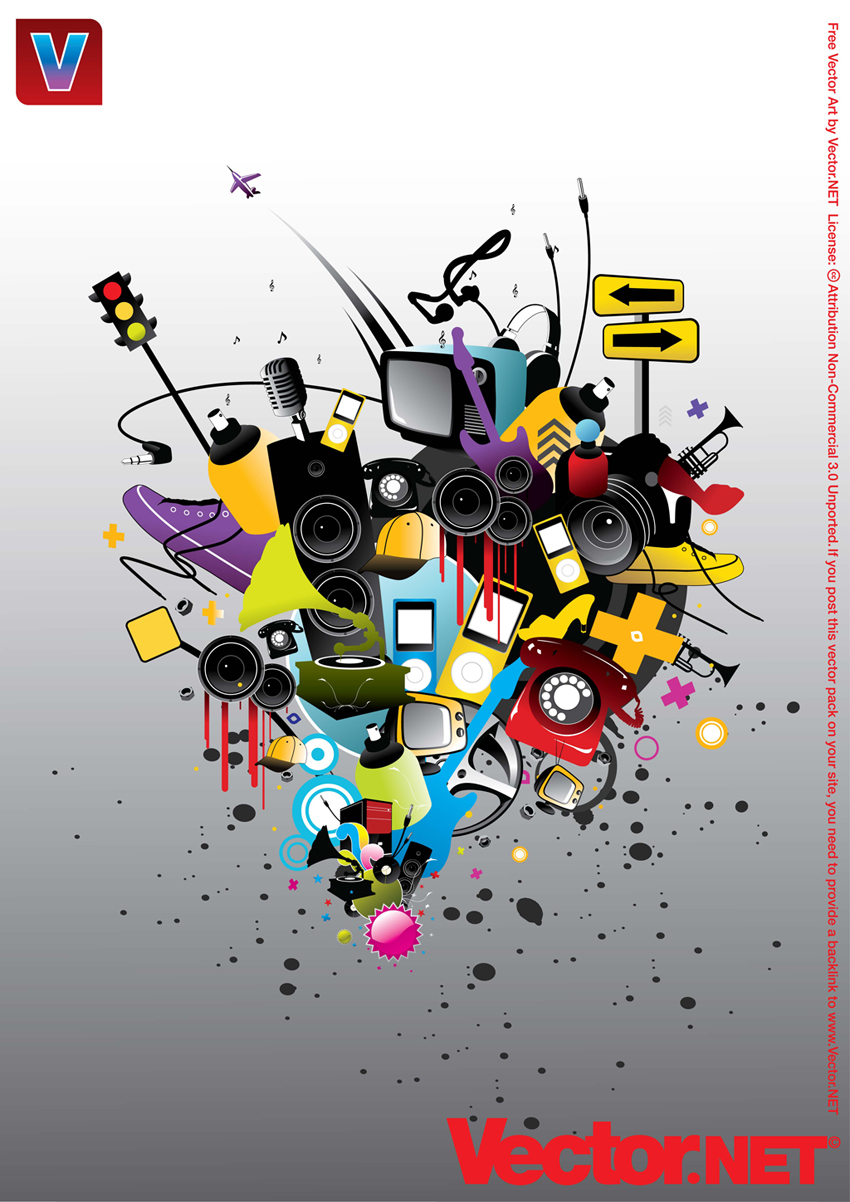 Playful Music Vector Art Elements 850x1202 Playful Music Vector Art Elements