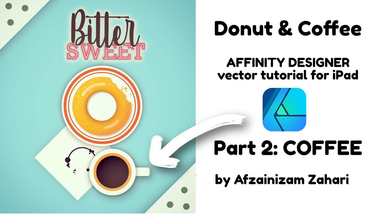 Affinity Designer For Ipad Vector Art Tutorial Donut Coffee 1280x720 Affinity Designer For Ipad Vector Art Tutorial Donut Coffee