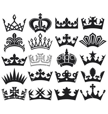 380x400 Crown Collection Vector Art
