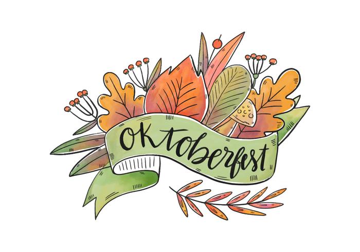 700x490 Vector Watercolor Colorful Leaves For Oktoberfest