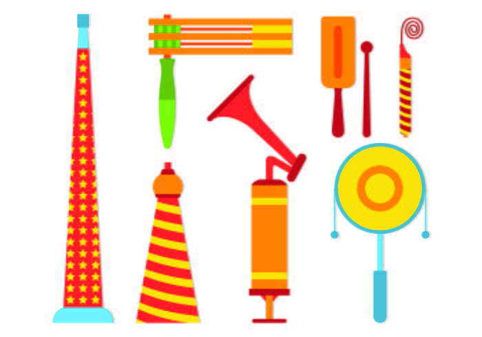 Set Of Noise Maker Icons 700x490 Set Of Noise Maker Icons