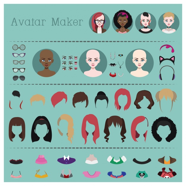 Avatar Maker Set Vector Free Download 626x626 Avatar Maker Set Vector Free Download