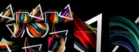 Colorful Flow Posters, Mega Collection, Bundle Of Mixing Fluid 450x170 Colorful Flow Posters, Mega Collection, Bundle Of Mixing Fluid