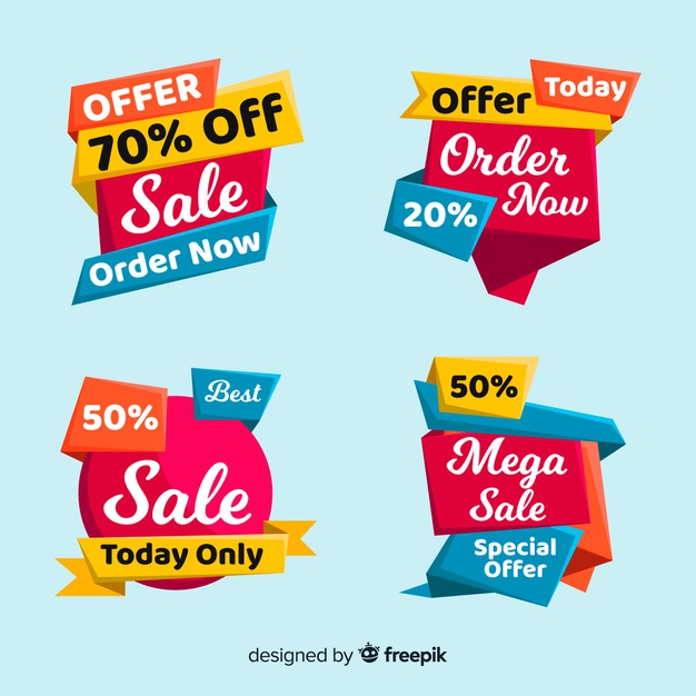 626x626 Sale Label Collection Vector Free Download