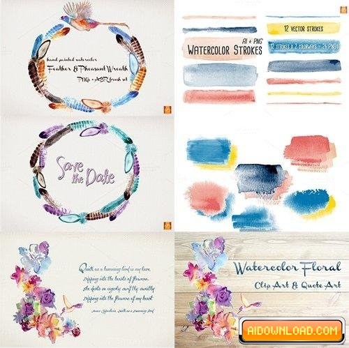 500x499 Special Edition I Love Watercolor Clip Art Mega Pack Free