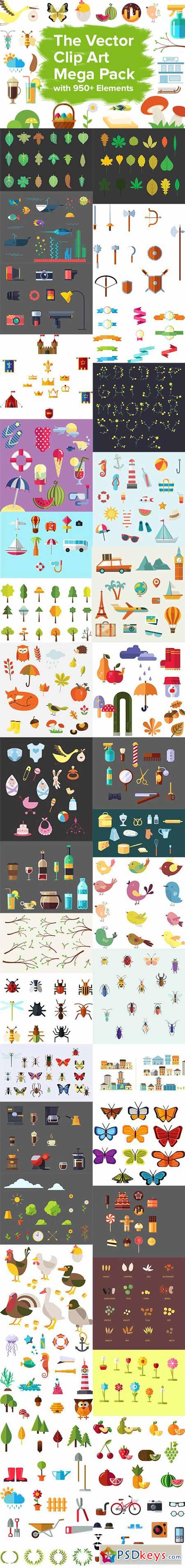 450x3811 The Vector Clip Art Mega Pack With Elements Free Download