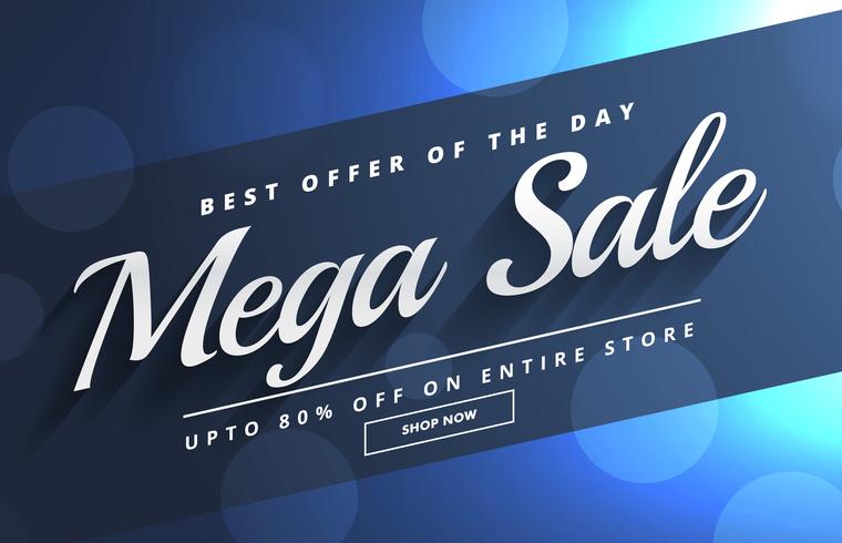 760x490 Beautiful Mega Sale Bokeh Banner Template Design
