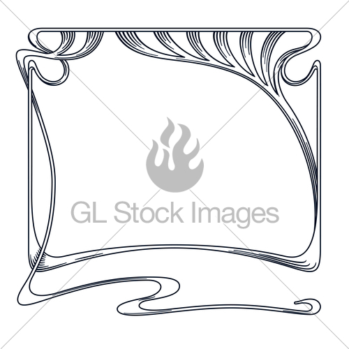 500x500 Vector Art Nouveau Frame Gl Stock Images